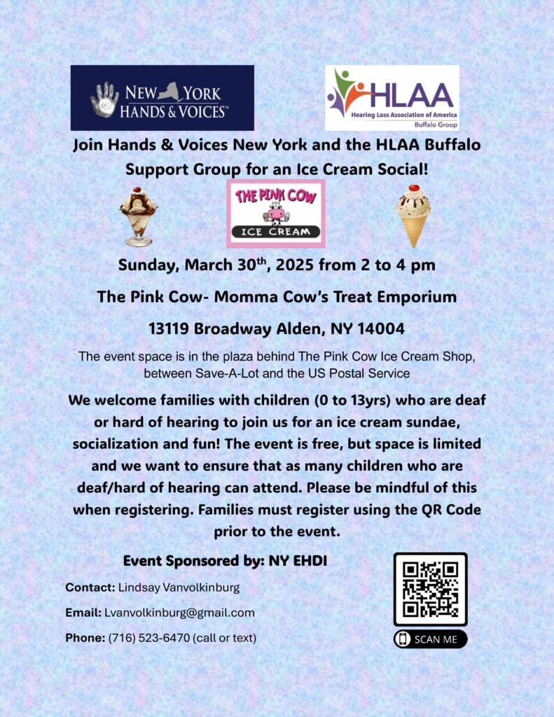 HVNY ice cream social event flyer