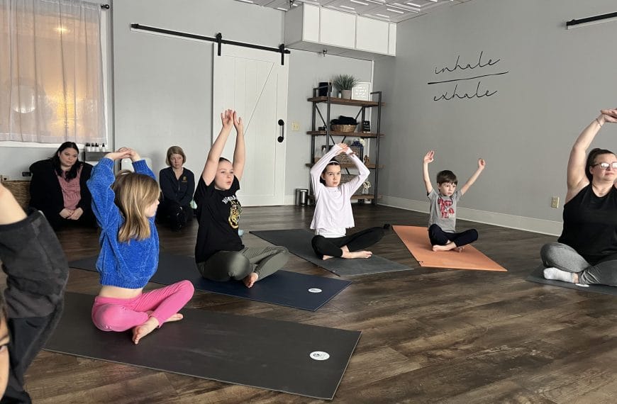 People doing yoga
