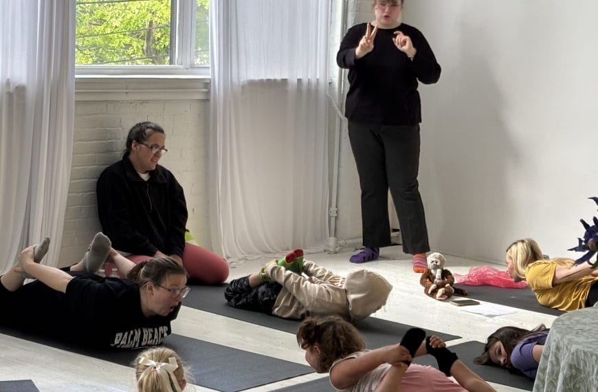 Children doing yoga