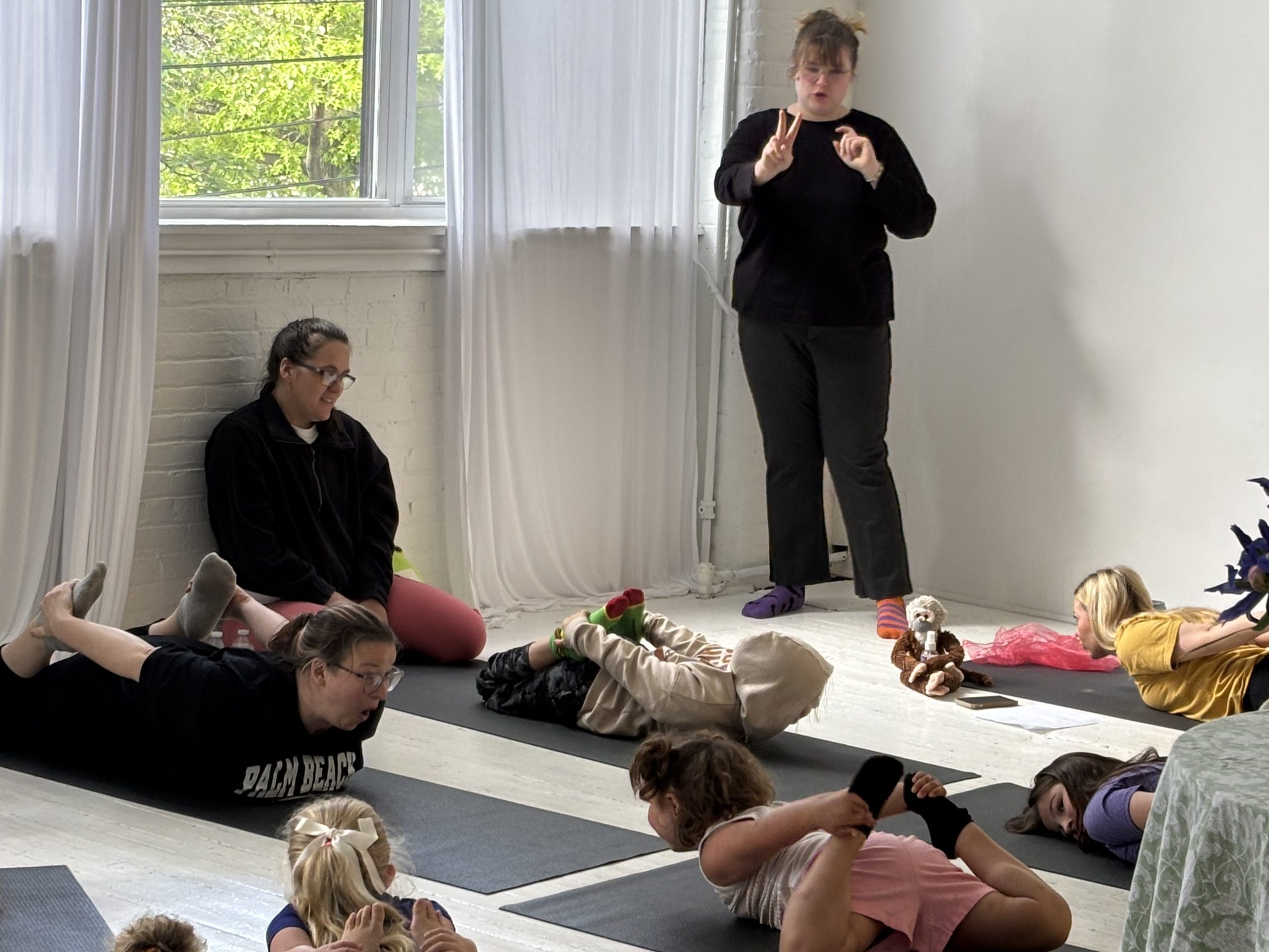 Children doing yoga