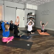 Children doing yoga
