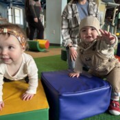 Toddler posing for picture