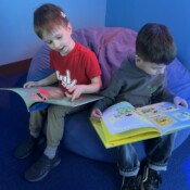 children reading books