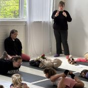 Children doing yoga